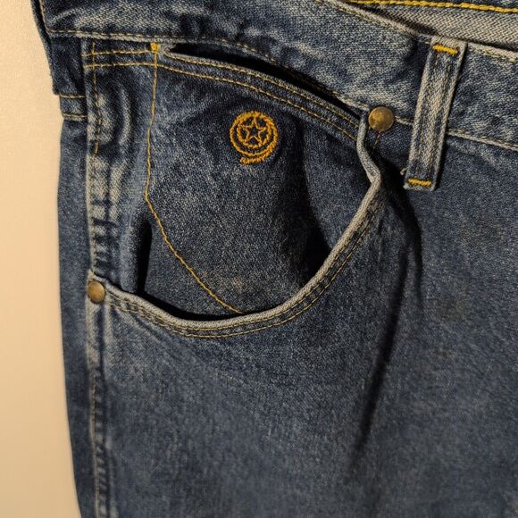 Wrangler George Strait Cowboy Cut Collection Jeans Men's Size 37x31 Blue Denim - Picture 2 of 9